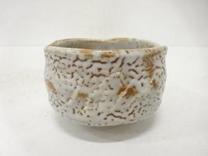 作家物　鼠志野　茶碗